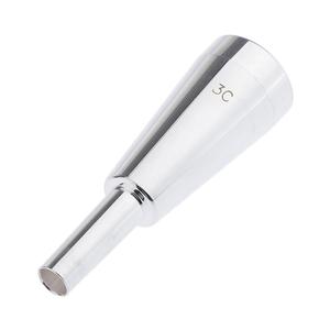Pesante 3C ricco tono forma tromba bocchino in ottone materiale con finitura argento in lega di rame - Product Image 2