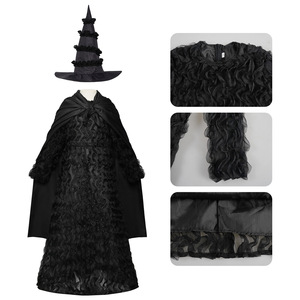 Disfraz de <span class=keywords><strong>Bruja</strong></span> Malvada de Luolan para Niños, Disfraz de Halloween para Televisión y Cine, Falda Negra Abombada, Vestido de Poliéster - Product Image 4