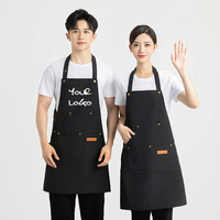 Tablier de chef de cuisine en coton pour homme avec logo personnalisé Accessoires de cuisine personnalisés pour uniforme de serveur de bar de restaurant