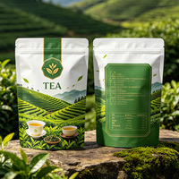 Sachet Doypack personnalisé pour emballage de thé et alimentaire, impression numérique, finition mate