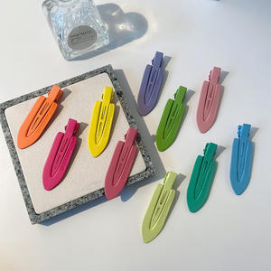 Pinzas de pelo de Metal sin curvas para mujeres y niñas, flequillo lateral sin costuras, pasador sin arrugas, accesorios de maquillaje para la cara, aleación - Product Image 1