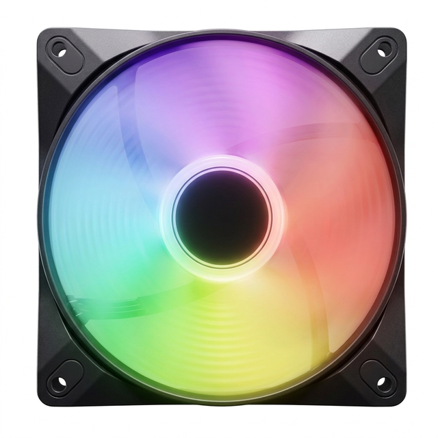 Distinctive ARGB Light Wings 120mm PWM Cooling Fan 16dBA Ultra Quiet, 42.5CFM, Frosted Blades Illuminated Hub Chassis Cooler