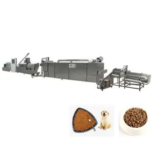 Semi-- auto Double Screw Pet Snacks Small Dry Cat Dog Food Extruder Machine Dog Food Making Machine Processing Line