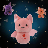 Porte-clés en peluche chauve-souris rose, pendentif animal en peluche doux, conception personnalisée, fabricant OEM