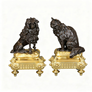 Statue di bronzo di alta qualità 3D Cast di lupi e bambini per la decorazione domestica e regali personalizzati - Product Image 3