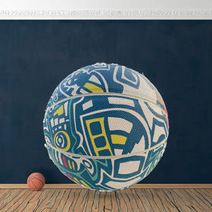 KHASON Model 6559 Personalized DIY Graffiti <b>Basketball</b> with Durable Stylish PU Cover 620-650g Weight <b>Sizes</b> 4-<b>6</b> for Training - Product Image 2