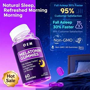 Gomitas de Melatonina de Marca Privada OEM, para Dormir, Belleza, Apoyo a la Memoria, Sin Azúcar, Sabor a Uva, Suplemento Inmunológico para Adultos - Product Image 6