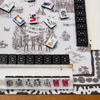 Nouveauté 2026 : Ensemble de tuiles de mahjong américain personnalisées en acrylique à 3 couches Miss Catrina, Motifs Marigolds, Bougies, Tortue Violette