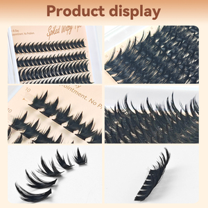 Yelix Cils en grappe DIY très demandés, 180 grappes, 10-18mm, Courbure D, Volume 20D à 200D, Marque privée, Vente en gros, Cils segmentés DIY - Product Image 5