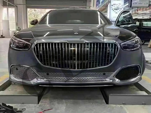 Parachoques de coche originales para <span class=keywords><strong>2021</strong></span> + Benz W223 <span class=keywords><strong>S</strong></span> Class Facelift <span class=keywords><strong>Maybach</strong></span> Kits de carrocería Rejillas Conjunto de parachoques trasero de coche Consejos difusores traseros - Product Image 3