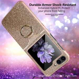 สินค้าขายดีในอีคอมเมิร์ซ: เคสโทรศัพท์แบบมีห่วงสำหรับ Samsung Galaxy Z Flip ลด 50% เคสพับได้ พกพาสะดวก ดีไซน์มินิมอล - Product Image 4