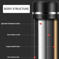 Termo Inteligente Digital de 500 ml con Pantalla LED de Temperatura, Botella de Agua, Taza, Frasco, Infusor de Té, Botella Térmica Aislada al Vacío