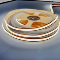 Toute longueur découpable 12V 8mm de large haute CRI linéaire COB LED bande lumineuse pour armoires IP65 2 ans de garantie blanc Dimmable