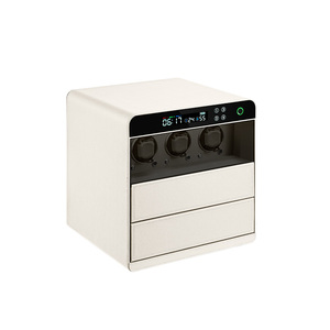 New Design Metal Watch Winder Vault <strong>Safe</strong> Box Smart Fingerprint <strong>Code</strong> <strong>Key</strong> Lock Safety Box with Drawer - Product Image 1