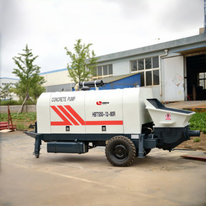 Máquina de bomba de bombas de hormigón con motor diésel para mortero Bombeo de agregados grandes del sitio de construcción - Product Image 1
