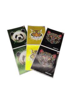 Dibujos animados personalizados SEMJON Panda/Tigre/gato/Cyprinus <span class=keywords><strong>Carpio</strong></span> cuadrado suave dibujos animados pegatinas de papel - Product Image 4