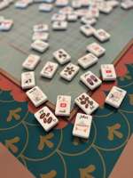 Tuiles de Mahjong Américain en Acrylique à Couche Unique, 160 Pièces, Design Mignon Dessiné à la Main, Ensemble de Jeu pour un Intérieur Confortable