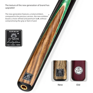 Meilleures ventes O'MIN Nouvelle Génération ENLIGHTEN Queue de billard 3/4 en bois de frêne nord-américain avec joint en laiton sous vide et poignée AG Micro-Matte - Product Image 4