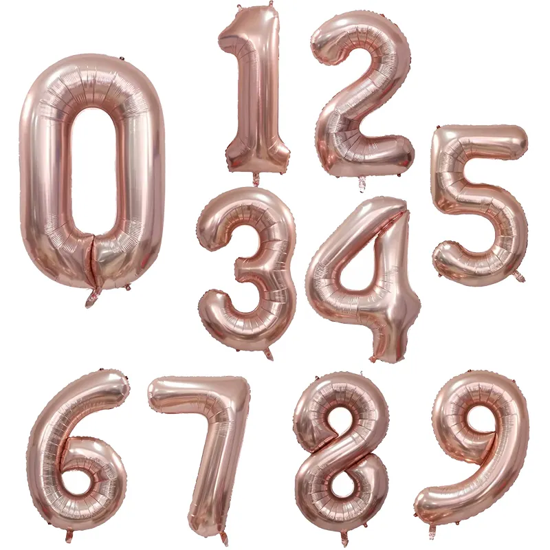 Palloncini di buon compleanno decorazione per feste elio metallo 16 pollici 32 pollici 40 pollici palloncini con numero di stagnola globos de numeros