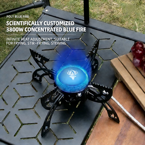 Réchaud à <span class=keywords><strong>gaz</strong></span> de camping pliable miniature portable de type split UFO au <span class=keywords><strong>butane</strong></span>, résistant au vent, à flamme élevée - Product Image 1