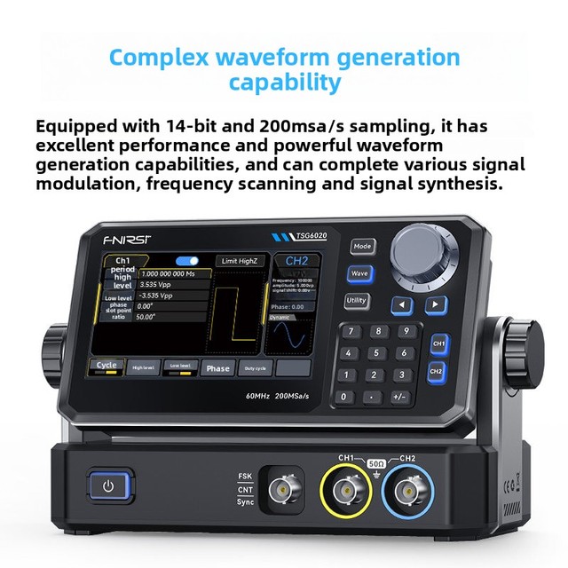 FNIRSI TSG6020 Arbitrary Waveform 60 MHz Signal Generator 200 MSa/s Sampling Rate Mainland China