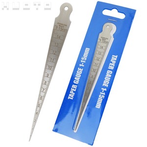 2pcs Stainless Steel Welding Taper Test Gauge - Gap Depth Hole Inspection Ruler Tool 0.1-15mm