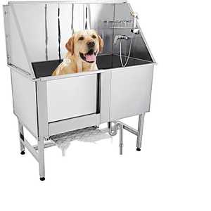 حوض استحمام كبير من الفولاذ المقاوم للصدأ للقطط/الكلاب لحوض استحمام الحيوانات الأليفة الصديقة ، موفر للمساحة لاستخدام الحمام - Product Image 2