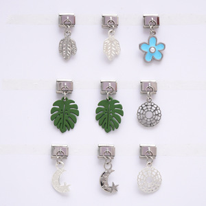 Fashion Pendants Charms Zinc Alloy Plant Shape Unisex DIY Jewelry Accessories Modular Pendant For Bracelets And Chains - Product Image 1