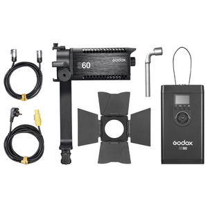 <span class=keywords><strong>Godox</strong></span> S60 S60-D <span class=keywords><strong>60W</strong></span> Mise au point réglable en continu Projecteur de photographie LED avec porte de grange pour éclairage professionnel - Product Image 3