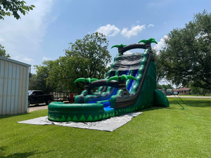 Kommerzielle große 18ft 25ft hoch 00m lange Luft Erwachsene Pastell rosa Sprengen Pirate Battle Mini Spiral aufblasbare Wasser rutsche Pool - Product Image 4