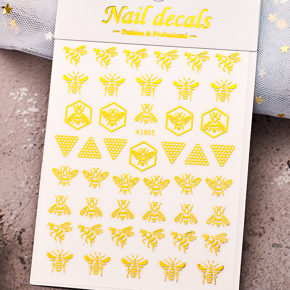 Stickers Autocollants Nail Art - Motif Couronnes Grises - Accessoire Ongles - Neuf Sous Emballage