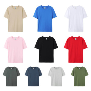 Venta caliente de alta calidad 180 Gsm camiseta impresión personalizada algodón hombres camiseta en blanco para hombres muestra gratis fabricación de ropa - Product Image 3