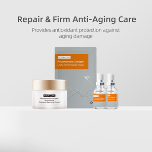 Crème réparatrice de barrière cutanée au collagène recombinant avec vitamine E pour peaux sensibles, hydratation apaisante, soin <span class=keywords><strong>anti</strong></span>-âge, OEM, étiquette privée - Product Image 2