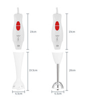 Mixeur Électrique Portable Multifonctionnel de Haute Qualité, Mixeur Manuel Semi-Automatique, 2 Lames, Capacité 1,1-1,5 L, Plastique