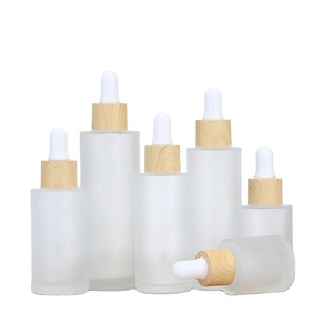 Phẳng Vai Tinh Dầu Dropper ChaI 20 30 40 50 60 80 100 120 Ml Rõ Ràng Frosted Glass Bottle Với Dropper Gỗ Nhìn Cape - Product Image 2