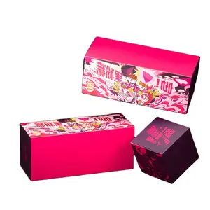 Stylish popular design customized size pink flexo printing matte coated cardboard sweet snack packaging folding box for dessert