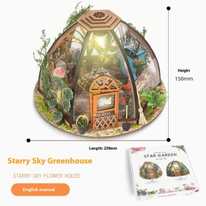 Ensemble miniature en bois bricolage fait à la main petite cabine de ciel étoilé assemblé jouet cadeau pour garçons et filles - Product Image 6