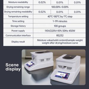 Preço de fábrica Digital Water Content <span class=keywords><strong>Analyzer</strong></span> 120g Medidor De Umidade De Halogênio Laboratório Umidade Conteúdo Tester Equipamento De Secagem De Laboratório - Product Image 3