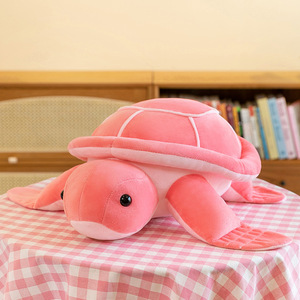 Juguetes de peluche de tortuga de 23cm, cojín suave de tortuga, almohada <span class=keywords><strong>Oogway</strong></span>, respaldo de tortuga de ojos grandes, muñecos de animales marinos rellenos, regalo para niños - Product Image 5