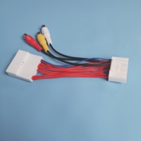 STAR 28 Pin Car Rear View Camera Wiring Harness with RCA Adapter PVC Copper Cable Assembly for RAV4 Corolla