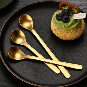 Elegant 304 Stainless Steel Coffee <b>Spoon</b> Matte Honey Stirrer Dessert Tea Soup <b>Spoon</b> Set - Product Image 3
