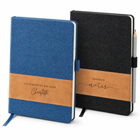Carnet personnalisé en cuir PU avec logo, couverture rigide et marque-page en ruban pour cadeaux d'affaires – Vente en gros
