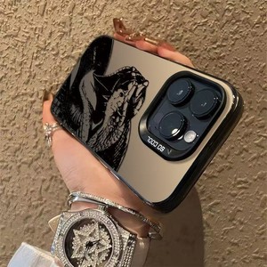 Custodia per telefono di lusso nera effetto serpente OEM di fabbrica per <span class=keywords><strong>iPhone</strong></span> 17 16 15 14 13 <span class=keywords><strong>12</strong></span> 11 Pro XR XS 7 8 Plus <span class=keywords><strong>MINI</strong></span> Y2K, cover posteriore opaca anti-caduta - Product Image 3