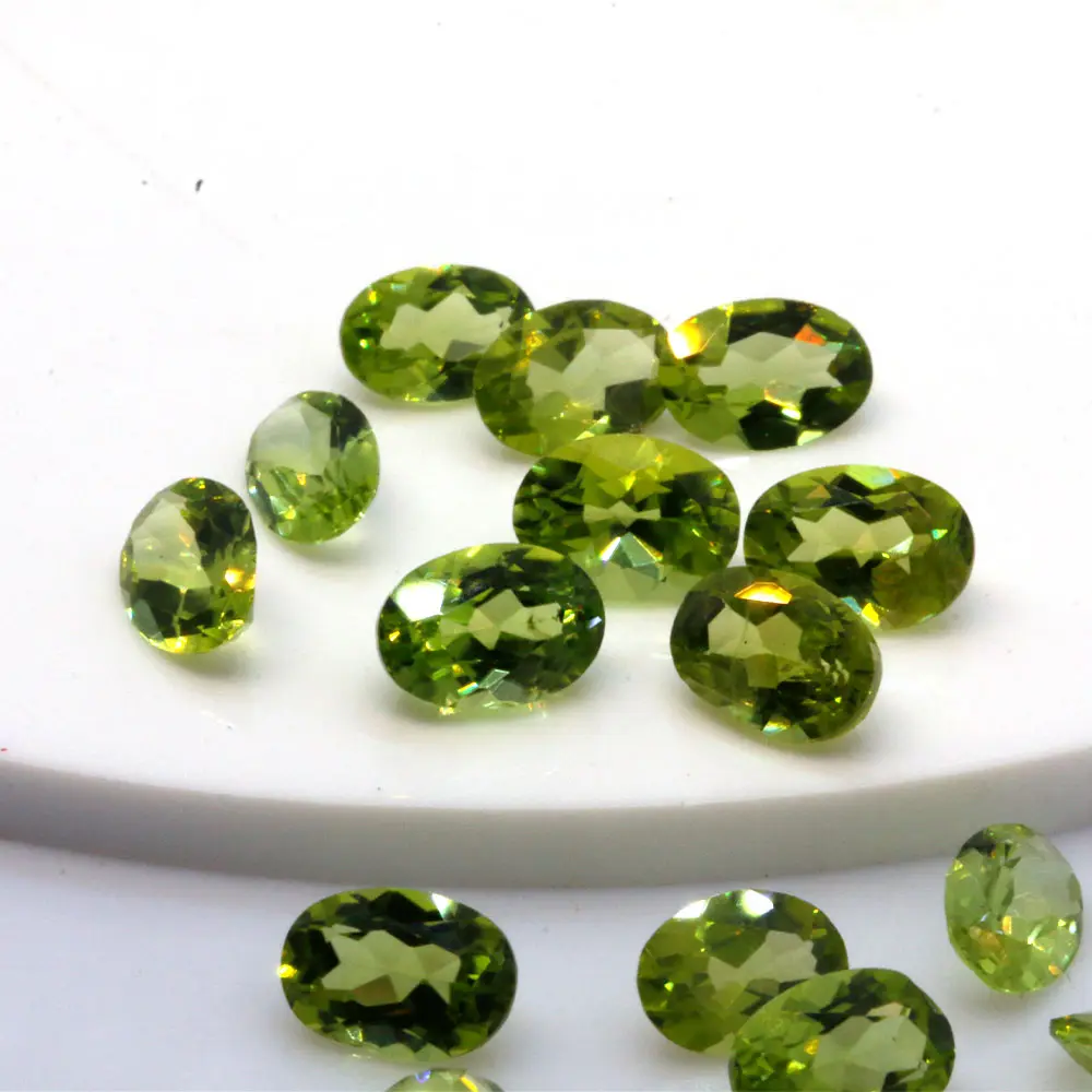 Natural gemstone fornecedor diretamente peridoto cor verde oliva jóias pedras