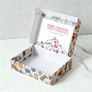 Mẫu miễn phí biểu tượng tùy chỉnh giáng sinh sang trọng OEM sóng bao bì hộp bưu phẩm vận chuyển hộp hộp giấy hộp - Product Image 6