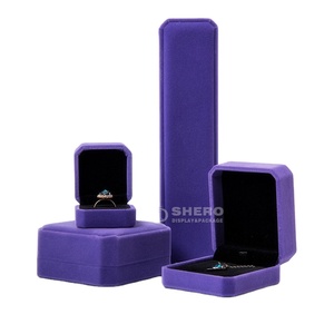 High Quality Velvet Jewelry Box Set with Custom Logo for Diamond Pearl Storage for Bulk Orders from Jewelry Retailers - Product Image 1
