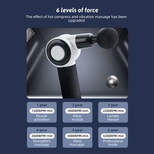 Pistola masajeadora muscular de fascia profunda inalámbrica recargable portátil Mini herramienta de masaje corporal de vibración de percusión reutilizable cómoda - Product Image 5