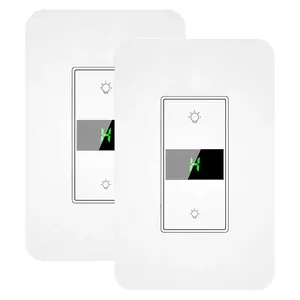 Support OEM ODM WiFi Power Lamp Dimmer Switch Glass Touch Panel Compatible with Alexa and Google Assistant