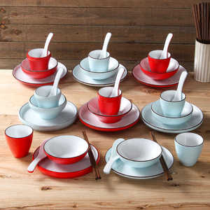 Xiangyuan <b>melamine</b> tableware commercial hot pot restaurant tableware four-piece set hotel restaurant bowl, <b>plate</b>, spoon and cup - Product Image 1