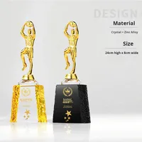 Thumbs up Excellent papa Sports Metal Trophy Custom Made Painted Award Compétition Équipe Ventes exceptionnelles des employés